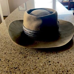 Men’s Stetson Brown Felt Hat Leather Belt Banded